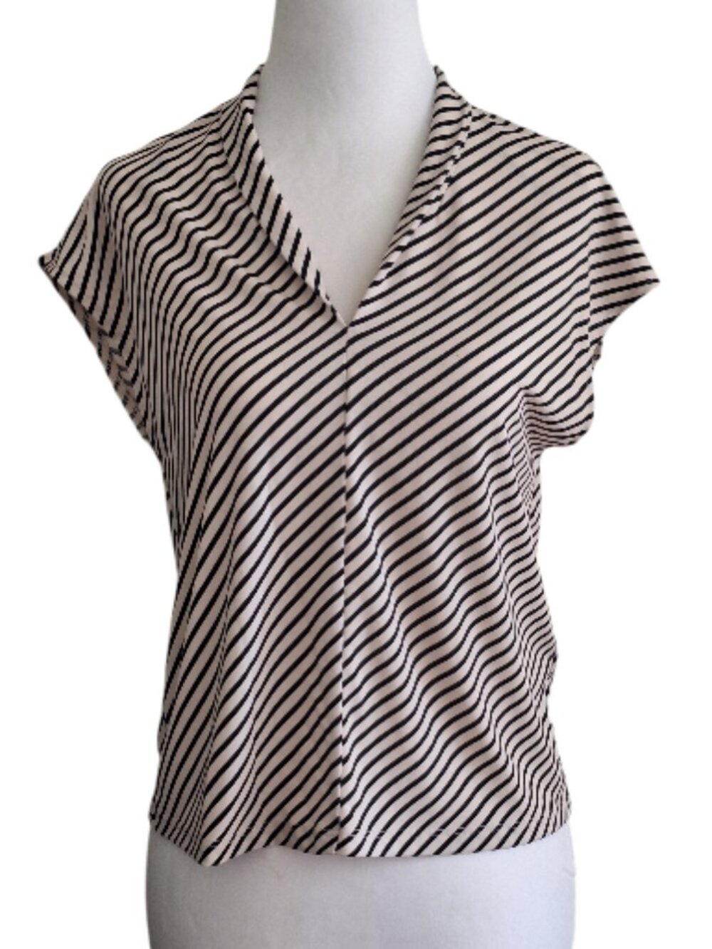 H&M STRIPED SLEEVELESS BLOUSE SIZE XS